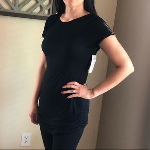 Black Tunic with Zipper Sleeves